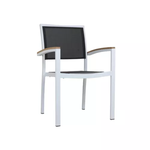 George White/Black Textilene