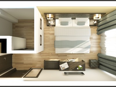 Hotel design - 3D render